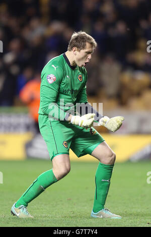 Football - Championnat Sky Bet - Wolverhampton Wanderers / Derby County - Molineux Stadium. Wolverhampton Wanderers gardien de but Tomasz Kuszczak Banque D'Images