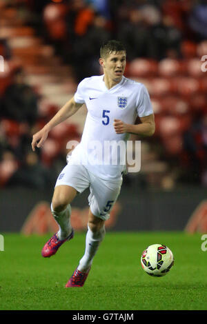 Football - moins de 21 International - Angleterre sous 21's v Allemagne sous 21's - Stade Riverside. John Stones Angleterre U21. Banque D'Images