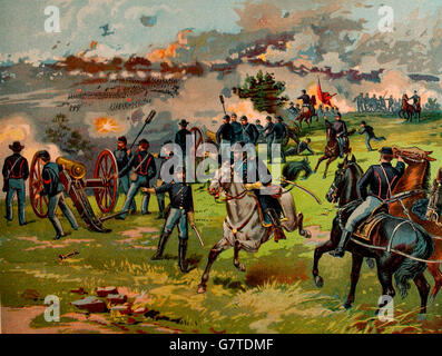 Bataille de Lookout Mountain, le 24 novembre 1863. Guerre civile USA Banque D'Images
