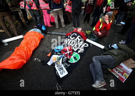 Protestation Trident Banque D'Images