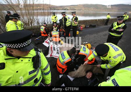 Protestation Trident Banque D'Images