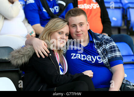 Football - Championnat Sky Bet - Birmingham City / Blackburn Rovers - St Andrews. Les fans de Birmingham City soutiennent leur équipe Banque D'Images