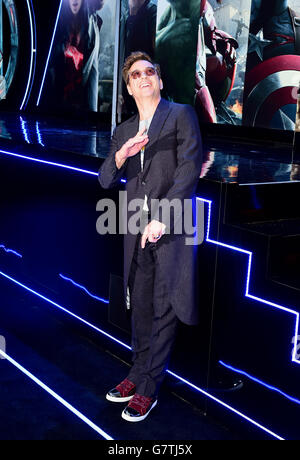 Robert Downey Jr (Tony Stark/ Iron Man) participant à Marvel Avengers: The Age of Ultron European film Premiere au vue Cinema à Westfield, Londres. Banque D'Images