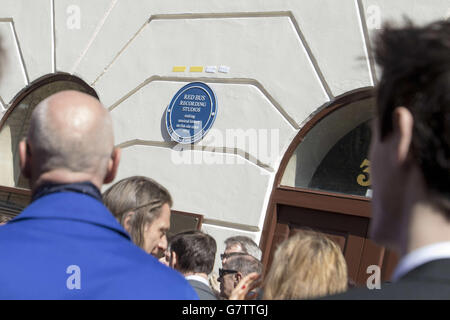 Blue Plaque pour Red Bus Studios Banque D'Images