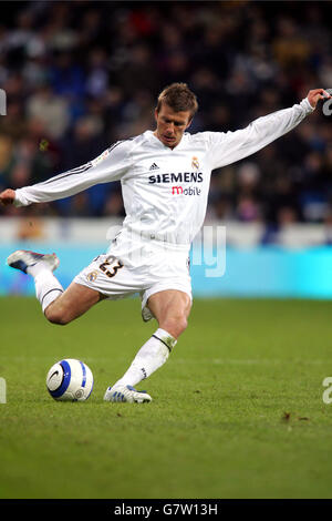 Football - Ligue espagnole Primera - Real Madrid / Real Betis - Santiago Bernabeu. David Beckham, Real Madrid Banque D'Images