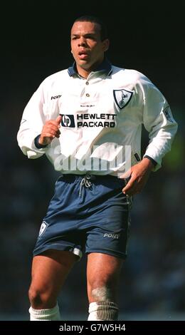 Football. Carling Premier League. Everton contre Tottenham Hotspur. Jason Dozzell, Tottenham Hotspur Banque D'Images