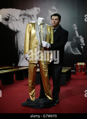 L'exposition Souvenirs d'Elvis Presley - Londres Banque D'Images