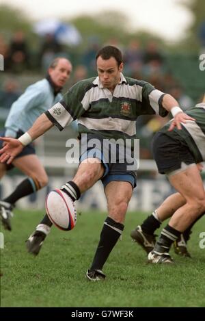Rugby Union. Championnat de clubs de courage. Richmond/Nottingham. Alan Royer, capitaine de Nottingham Banque D'Images