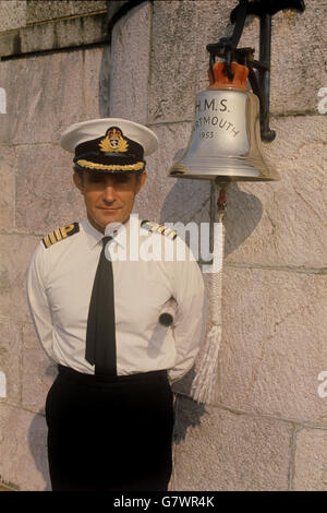 Capitaine Allan Gordon Tait, capitaine du Britannia Royal Naval College de Dartmouth. Banque D'Images