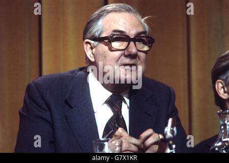 Le premier ministre James Callaghan à une conférence du Parti travailliste. Banque D'Images