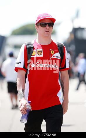 Kimi Raikkonen de Ferrari pendant la journée de paddock au circuit de Barcelone-Catalunya à Barcelone, Espagne. Banque D'Images