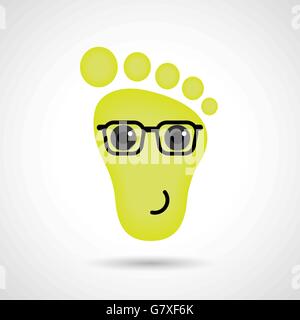 Funny pieds émoticone. Pieds émotions signe. Vector illustration Illustration de Vecteur