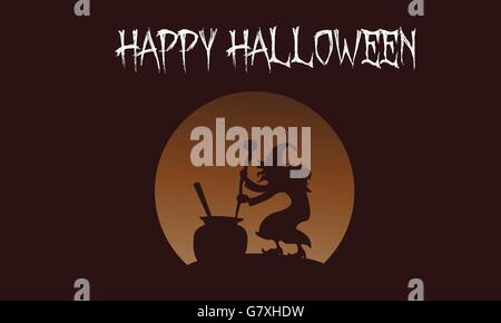 Happy Halloween sorcière vector backgrounds Illustration de Vecteur