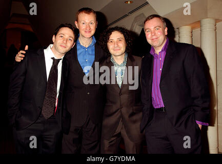 La Ligue des gentlemen (G-D) Reece Shearsmith, Mark Gattiss, Jeremy Dyson et Steve Pemberton. Banque D'Images