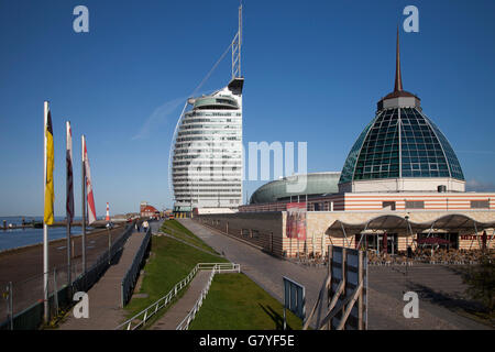 Mediterraneo shopping mall, Centre de conférence, à la voile, Ville Havenwelten, Bremerhaven, Weser, Mer du Nord, Basse-Saxe, PublicGround Banque D'Images