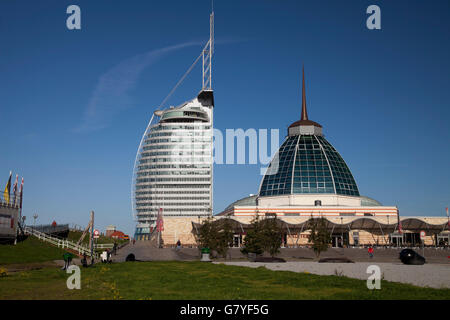 Mediterraneo shopping mall, Centre de conférence, à la voile, Ville Havenwelten, Bremerhaven, Basse-Saxe, PublicGround Banque D'Images