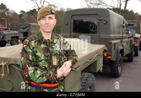 1er Bataillon The Royal Anglian Regiment - préparation de la tournée de service en Irak.Lieutenant-colonel Eddie Thorne, commandant du 1er Bataillon du Royal Anglian Regiment. Banque D'Images