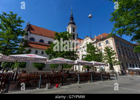 Eglise de la place Moravie (Moravske Namesti), Brno, République Tchèque Banque D'Images