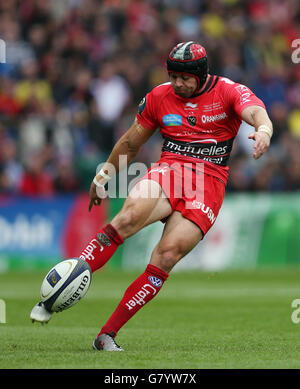 Rugby Union - finale de la coupe des champions d'Europe - Clermont Auvergne / Toulon - Twickenham Stadium.Leigh Halfpenny de Toulon lors de la finale de la coupe des champions européens au stade Twickenham, Londres. Banque D'Images