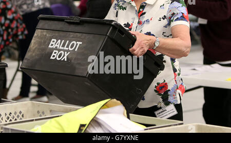 Élection générale 2015 - 7 mai déclaration Banque D'Images