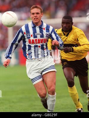 Club européen de football. Finale de la coupe Amstel, Hollande. Roda JC contre SC Heerenveen. OLE Tobiasen, SC Heerenveen Banque D'Images