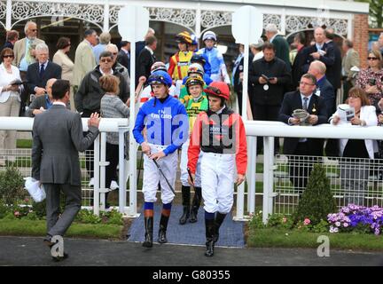 Les courses de chevaux - 2015 Dante Festival - Enjeux - Tattersalls Musidora hippodrome de York Banque D'Images