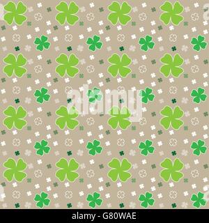 Abstract Vector Background de feuilles vertes sur marron Illustration de Vecteur