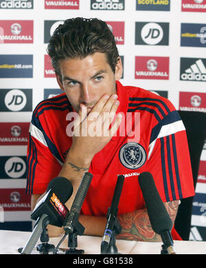 Charlie Mulgrew, en Écosse, lors d'une conférence de presse à Mar Hall, à Glasgow. Banque D'Images