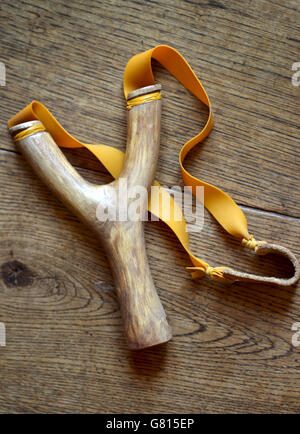 Catapulte en bois traditionnel Banque D'Images