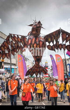 La fête du Mazey Penzance, Cornwall. Banque D'Images