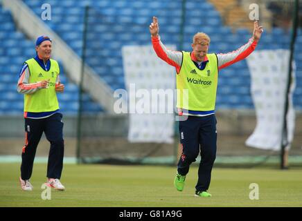 Cricket - Deuxième Test Match Investec - Angleterre v Nouvelle-zélande - Angleterre Filets et conférence de presse - le premier jour - Headingley Banque D'Images