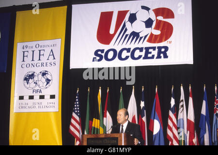 sepp Blatter, secrétaire général de la FIFA, au début de la coupe du monde de la FIFA 1994 USA. Banque D'Images