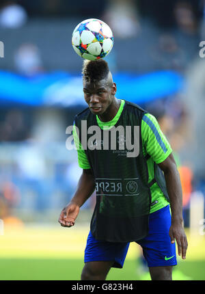 Football - Ligue des champions de l'UEFA - finale - Juventus v Barcelone - session d'entraînement de Juventus - Olympiastadion. Paul Pogba de Juventus lors d'une session d'entraînement Banque D'Images