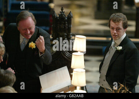 Mariage Royal - Mariage du Prince Charles et Camilla Parker Bowles - Service de prière et de dévouement - La Chapelle St George Banque D'Images