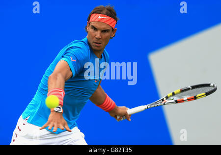 Tennis - Championnat AEGON 2015 - deuxième jour - le Queen's Club.Rafael Nadal d'Espagne en action pendant le deuxième jour des Championnats AEGON au Queen's Club, Londres. Banque D'Images