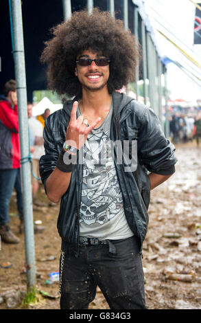 Télécharger Festival 2015 - deuxième jour - Donington Park.Festival Goers le deuxième jour du festival Download le 13 juin 2015 à Donnington Park, Royaume-Uni Banque D'Images