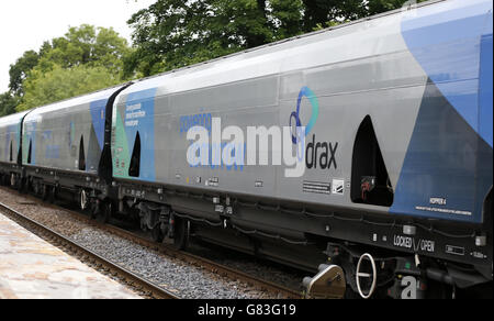 Trains de marchandises avec des wagons Drax à Howden. APPUYEZ SUR ASSOCIATION photo. Date de la photo: Mercredi 17 juin 2015. Voir PA Story . Le crédit photo devrait se lire comme suit : Lynne Cameron/PA Wire Banque D'Images