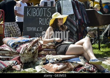 Glastonbury Festival 2015 - Préparatifs Banque D'Images