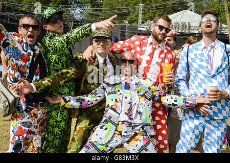 Glastonbury Festival 2015 - Préparatifs Banque D'Images