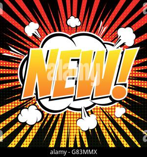 Nouvelle bande dessinée bulle retro style Illustration de Vecteur