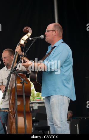 Galyean Mickey et Cullen's Bridge à la musique bluegrass 2015 American Folk Festival, Bangor, Maine Banque D'Images