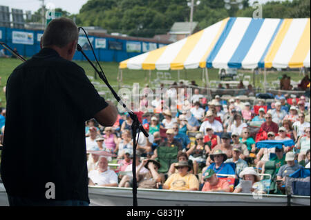 Galyean Mickey et Cullen's Bridge à la musique bluegrass 2015 American Folk Festival, Bangor, Maine Banque D'Images