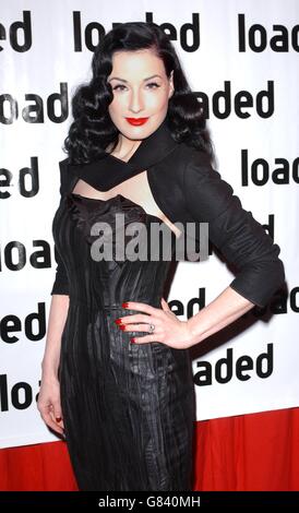 Loaded Magazine relance Party - 33 Portland place. DITA Von Teese. Banque D'Images