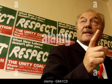 Campagne d'élection générale 2005 - Conférence de presse Respect Banque D'Images