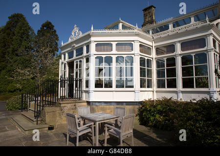 Matfen Hall à conservatoire dans le Northumberland, en Angleterre. Banque D'Images