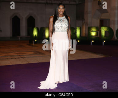 Arrivée du dîner à Wimbledon.Serena Williams arrive au dîner des champions au Guidlhall de la City de Londres. Banque D'Images