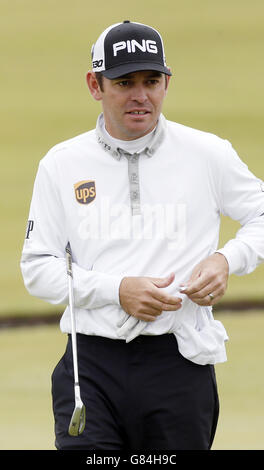 Golf - le championnat ouvert 2015 - deuxième jour de pratique - St Andrews.Louis Oosthuizen d'Afrique du Sud pendant une journée d'entraînement avant le Championnat d'Open 2015 à St Andrews, Fife. Banque D'Images