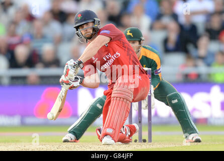 Cricket - NatWest t20 Blast - Northern Division - Lancashire / Notinghamshire - Emirates Old Trafford.Steven Croft de Lancashire Lightning contre les Outlaws de Notinghamshire Banque D'Images