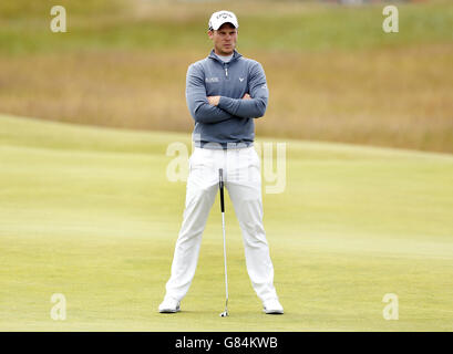 Golf - le championnat ouvert 2015 - quatrième jour - St Andrews.Danny Willett d'Angleterre sur le 4ème vert pendant le quatrième jour du Championnat d'Open 2015 à St Andrews, Fife. Banque D'Images