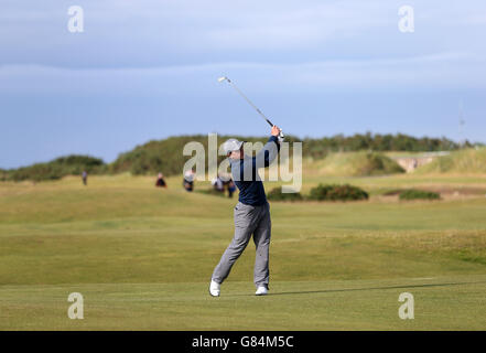 Paul Dunne en Irlande pendant le quatrième jour du Championnat d'Open 2015 à St Andrews, Fife. Banque D'Images